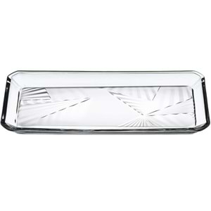 Paşabahçe 2-li Crystallin Madlen Meze ,Tatlı ,Çerez ,Kahvaltı Servis Tabağı 22x12 cm