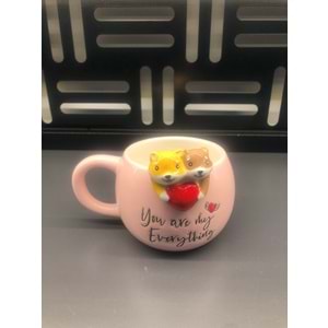 3D Hayvan Figürlü Özel Tasarım Kupa -4-460ml