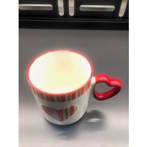 Özel Tasarım Porselen Kalp Kupa -1-380 ml
