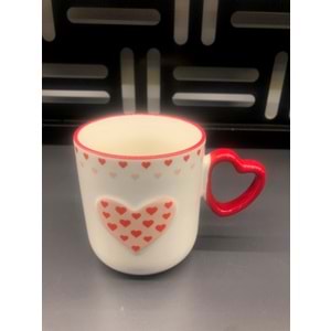 Özel Tasarım Porselen Kalp Kupa -3-380 ml