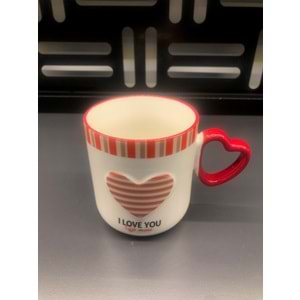 Özel Tasarım Porselen Kalp Kupa -4-380 ml