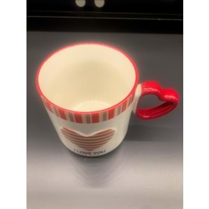 Özel Tasarım Porselen Kalp Kupa -4-380 ml