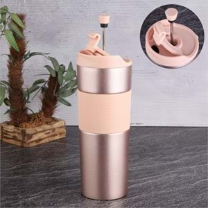 French Press Termos Kupa Rose