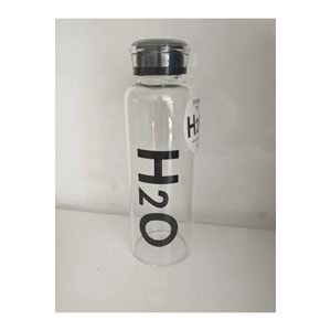 H2O Borosilikat Cam Matara 500 ml Siyah