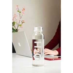 H2O Borosilikat Cam Matara 500 ml Beyaz