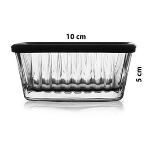 Frezya Gri Kapaklı 4'lü Cam Kase