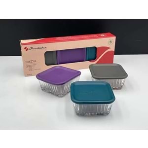 Frezya Renkli Kapaklı 6'lı Cam Kase