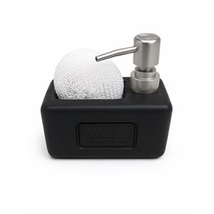 Süngerlikli Seramik Wash - Sıvı Sabunluk&Deterjanlık Siyah