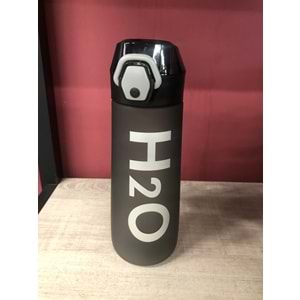 H2O Polikarbon Pipetli Matara 750 ml Siyah