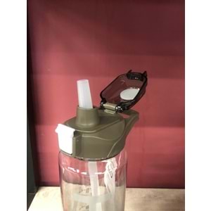 H2O Polikarbon Pipetli Matara 1000 ml Siyah