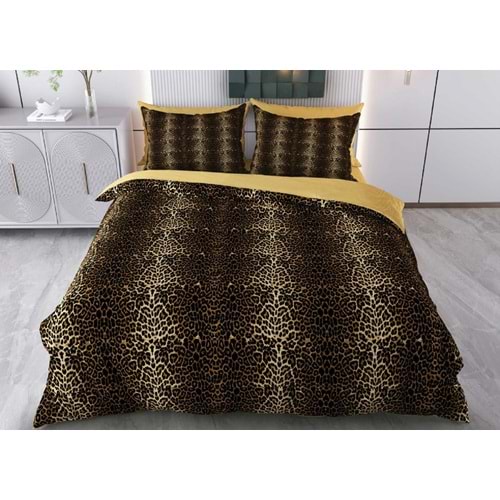 Leopar 3D Baskılı Çift Kişilik Nevresim Takımı