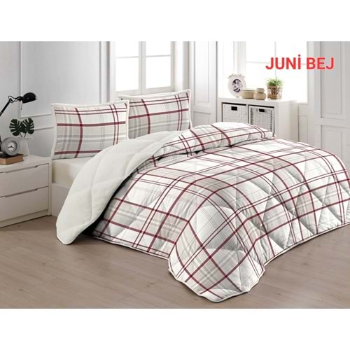 Tek Kişilik Yorgan Seti Comforter Juni Bej (1 Yorgan + 1 Yastık Kılıfı)