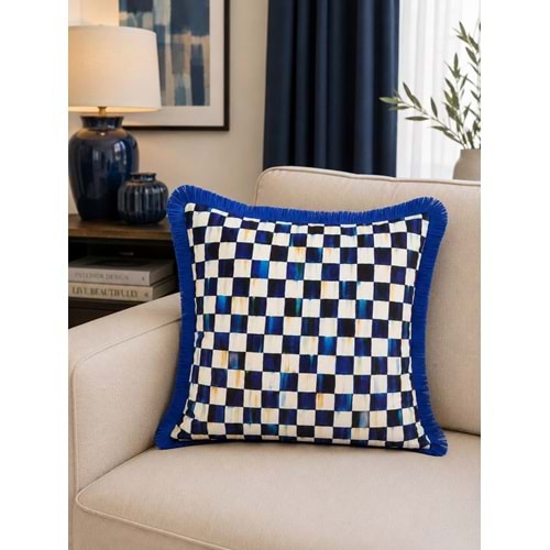 Çift Taraflı Dekoratif Saçaklı Kırlent Kılıfı Enerjik-8 43x43 cm -1 Adet