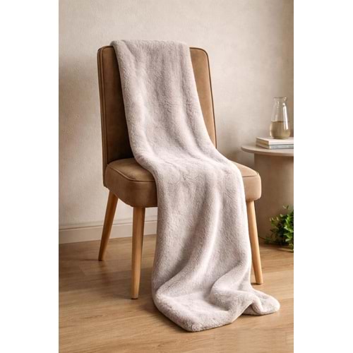Tek Kişilik Welsoft TV Battaniye 130x170 cm Bej