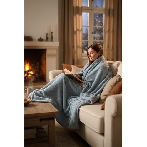 Tek Kişilik Welsoft TV Battaniye 130x170 cm Gri