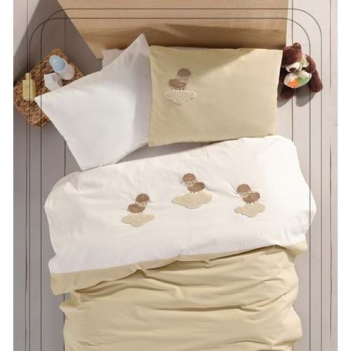 Bebe Nevresim Takımı %100 Pamuklu Punch Nakışlı Lambi