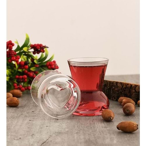 Paşabahçe Özel Yapım El İmalatı Crystallin Taro 6 lı Çay Bardağı