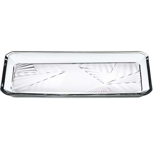 Paşabahçe 2-li Crystallin Madlen Meze ,Tatlı ,Çerez ,Kahvaltı Servis Tabağı 22x12 cm