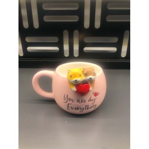 3D Hayvan Figürlü Özel Tasarım Kupa -4-460ml