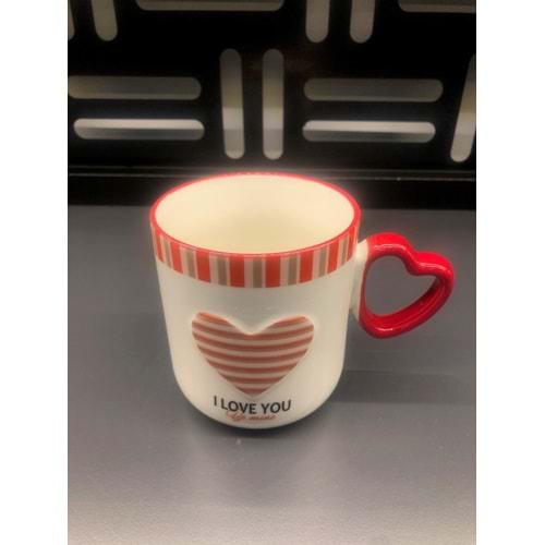 Özel Tasarım Porselen Kalp Kupa -4-380 ml