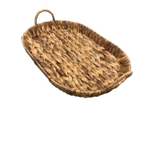 Hasır El Yapımı 30x43 cm Tepsi Oval