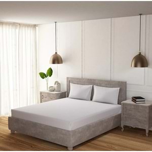 % 100 Pamuklu Lastikli Penye Çarşaf Beyaz 200x200 cm