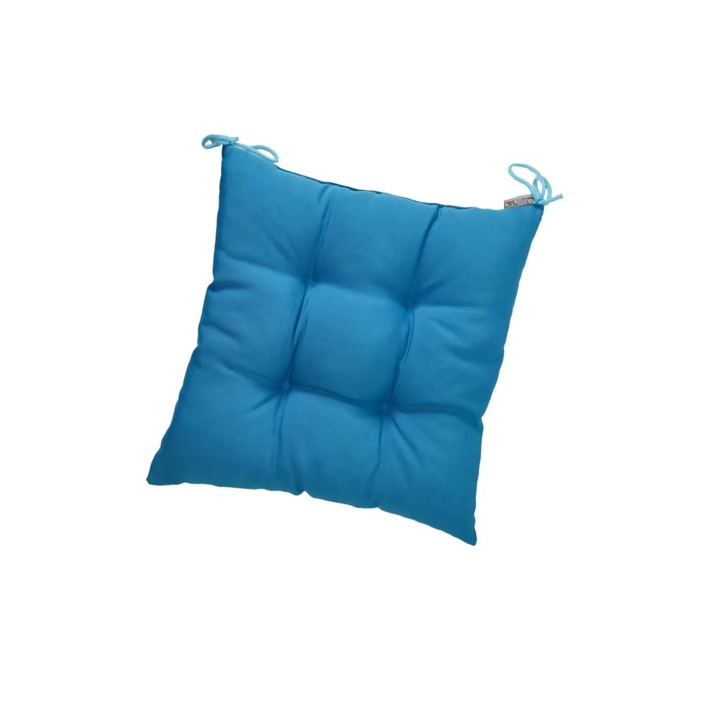 Sandalye Minderi 40x40 cm -Tekli Mavi -