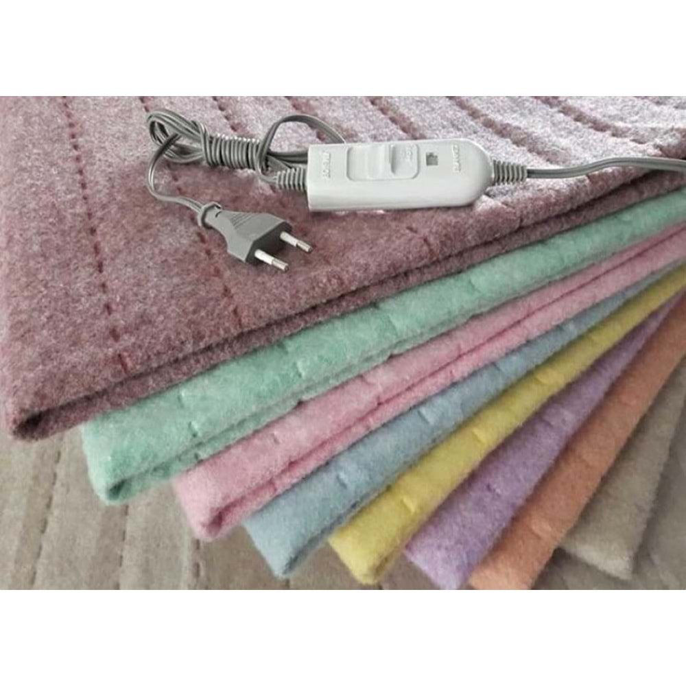 Elektrikli Isıtıcı Battaniye 120x155 cm -Pembe (Tek ve Çift Kişilik Yatağa Uygun)