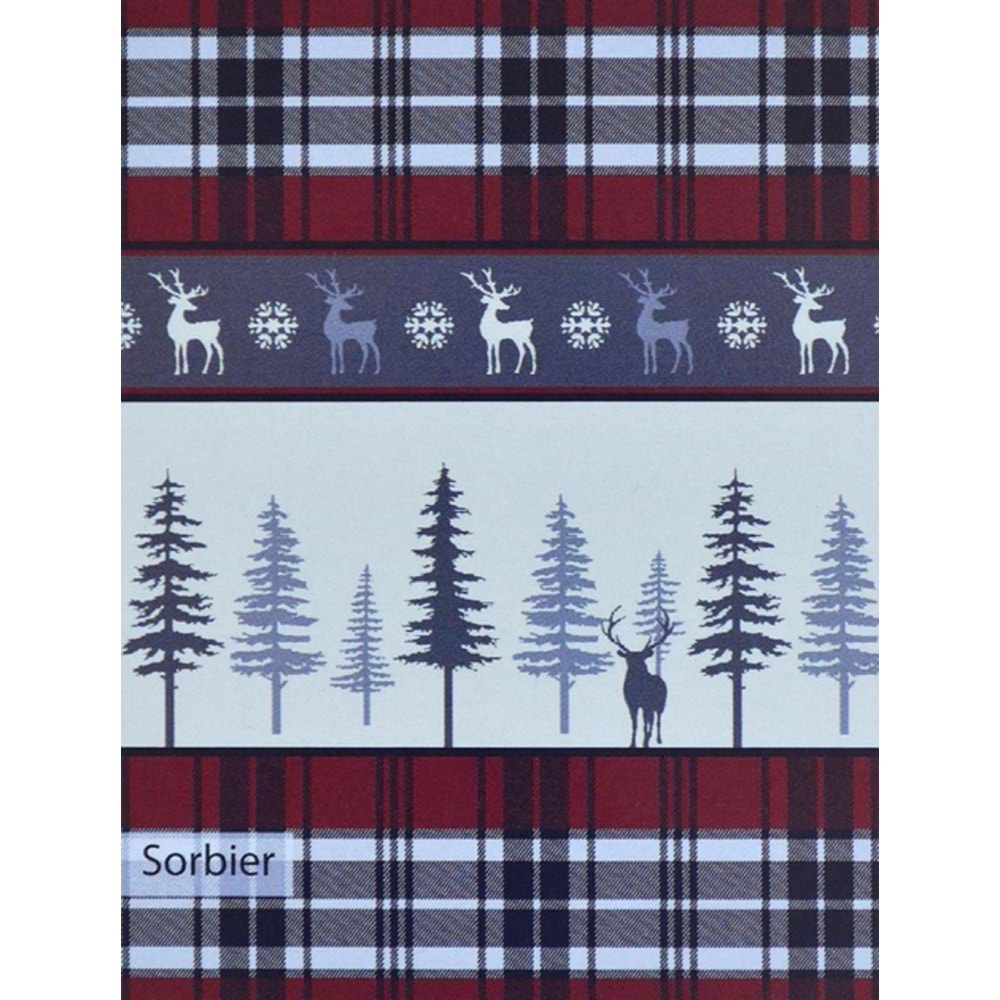 Sobrier Yılbaşı Temalı Çift Taraflı Tek Kişilik Battaniye 150x200 cm