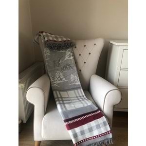 Bloom Yılbaşı Temalı Çift Taraflı Tek Kişilik Pamuklu Battaniye 150x200 cm