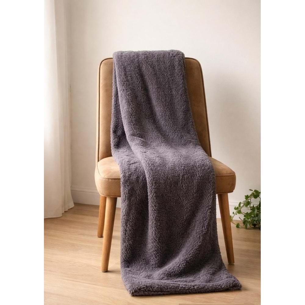 Tek Kişilik Welsoft TV Battaniye 130x170 cm Antrasit