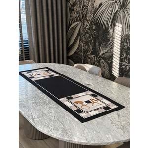 Atlı Modern Dekoratif Baskılı Runner-05- 1 Adet 40x140cm