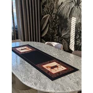 Atlı Modern Dekoratif Baskılı Runner-06- 1 Adet 40x140cm
