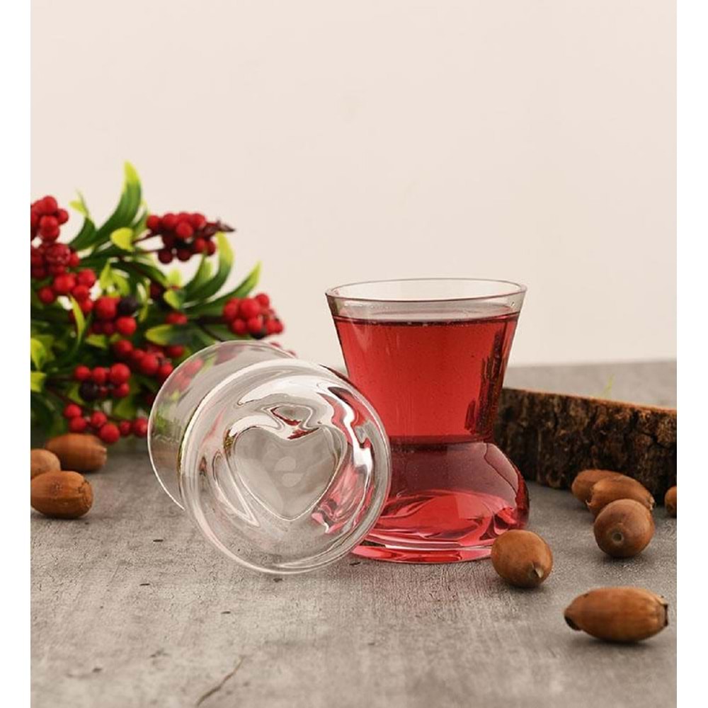 Paşabahçe Özel Yapım El İmalatı Crystallin Taro 6 lı Çay Bardağı