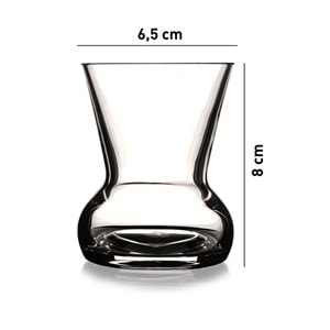 Paşabahçe Özel Yapım El İmalatı Crystallin Taro 6 lı Çay Bardağı