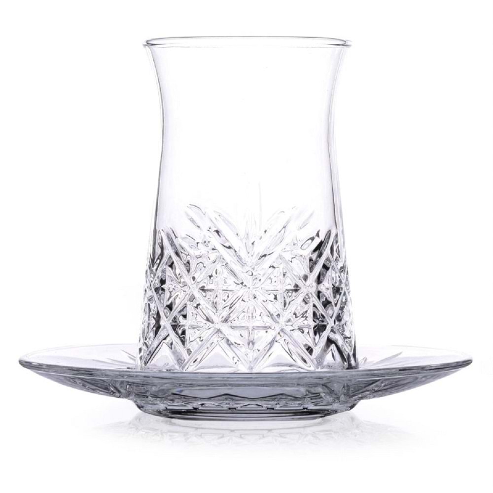Paşabahçe Timeless Kesme Kristal 12 Parça Çay Bardak Takımı Seti-96991