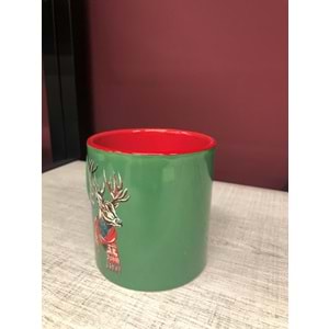 Yılbaşı Temalı Özel Tasarım Kupa Yeşil