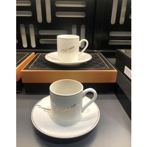Atatürk İmzalı -Porselen 2'li Kahve Fincan Seti